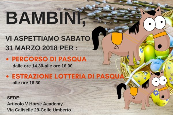 Percorso di Pasqua sabato 31 marzo 2018