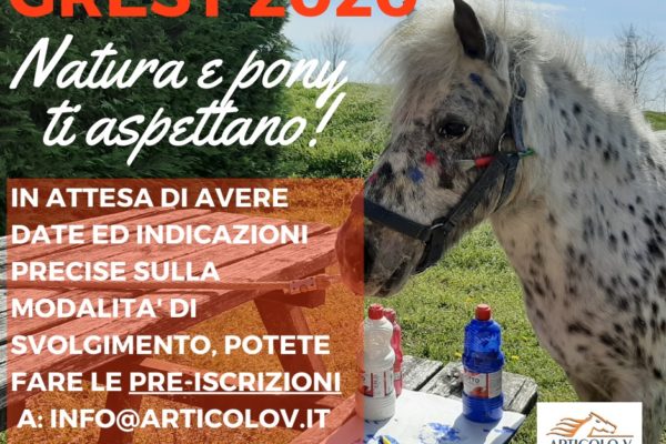Grest 2020: Natura e Pony Ti aspettano !
